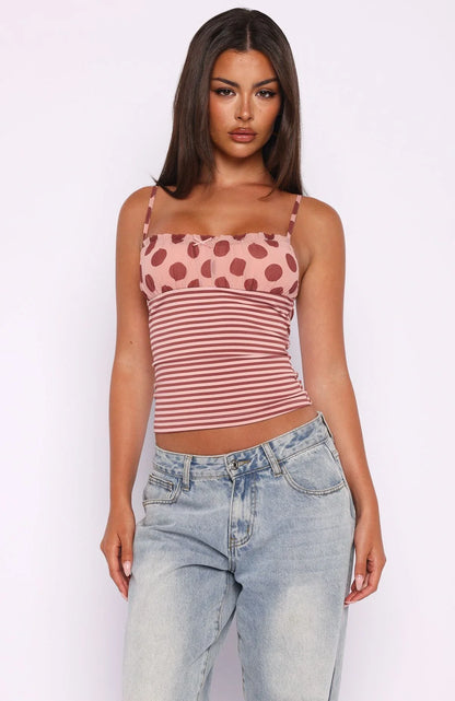 Sucker For You Top Pink Stripe