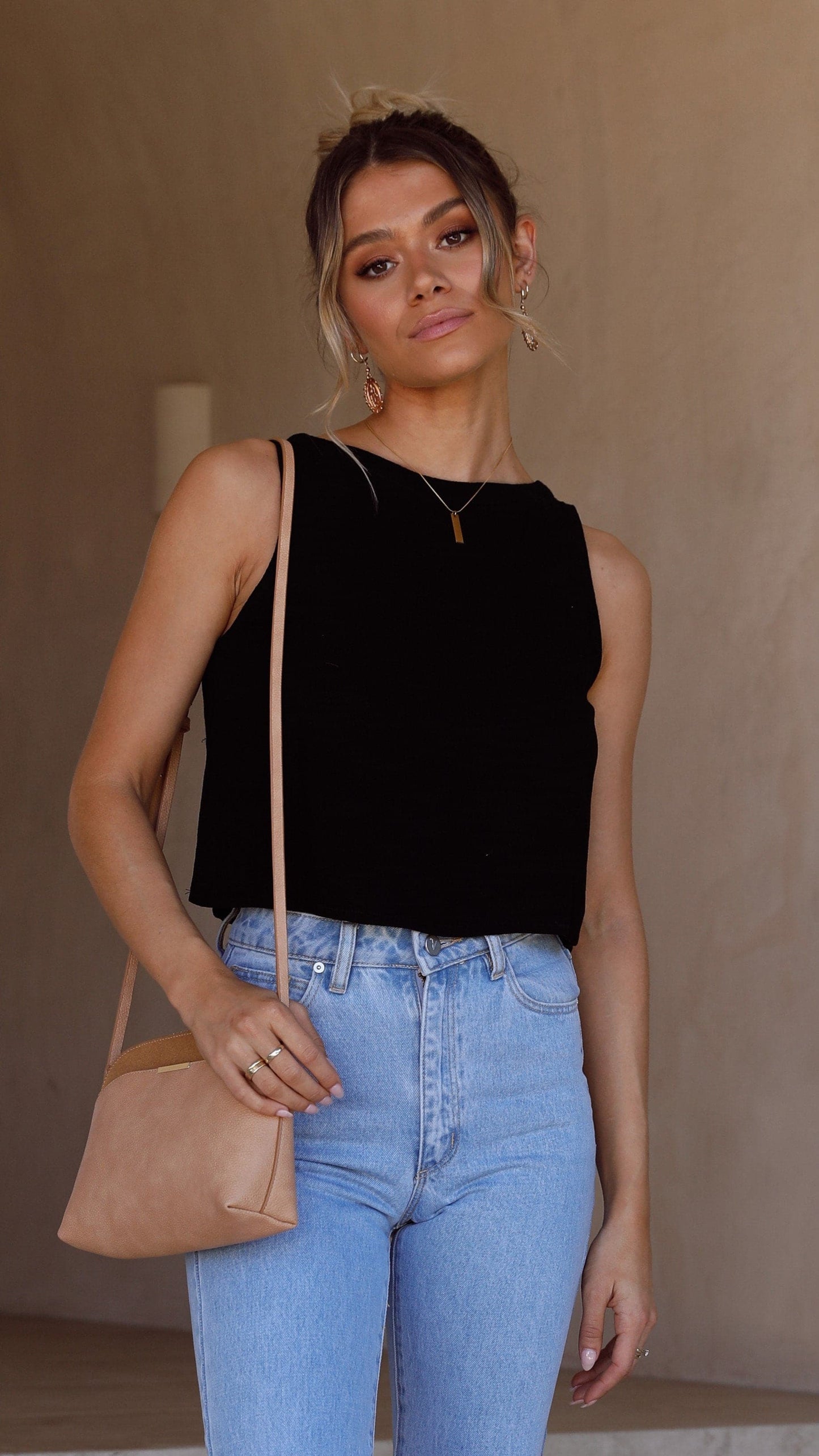 Persephone Crop Top Black