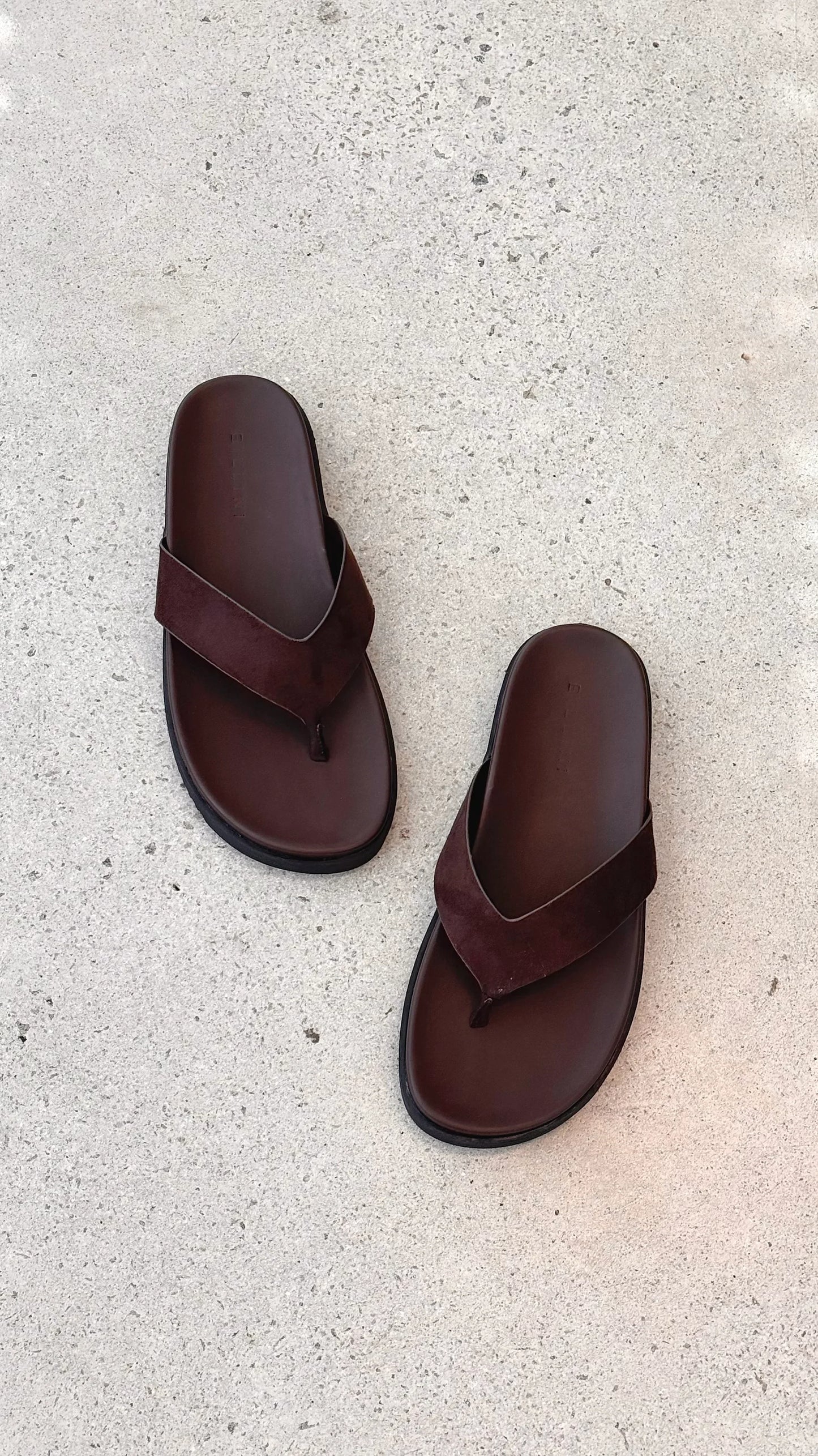 Aila Thong Dark Cacao Suede