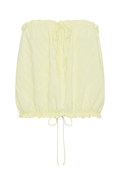 Golden Child Strapless Top Lemon