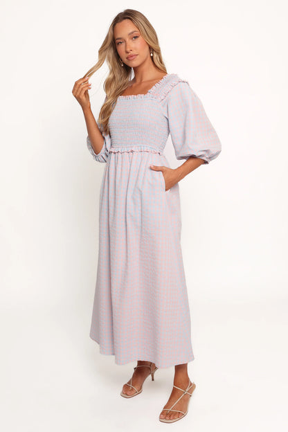 Lille Midi Dress Blue Gingham