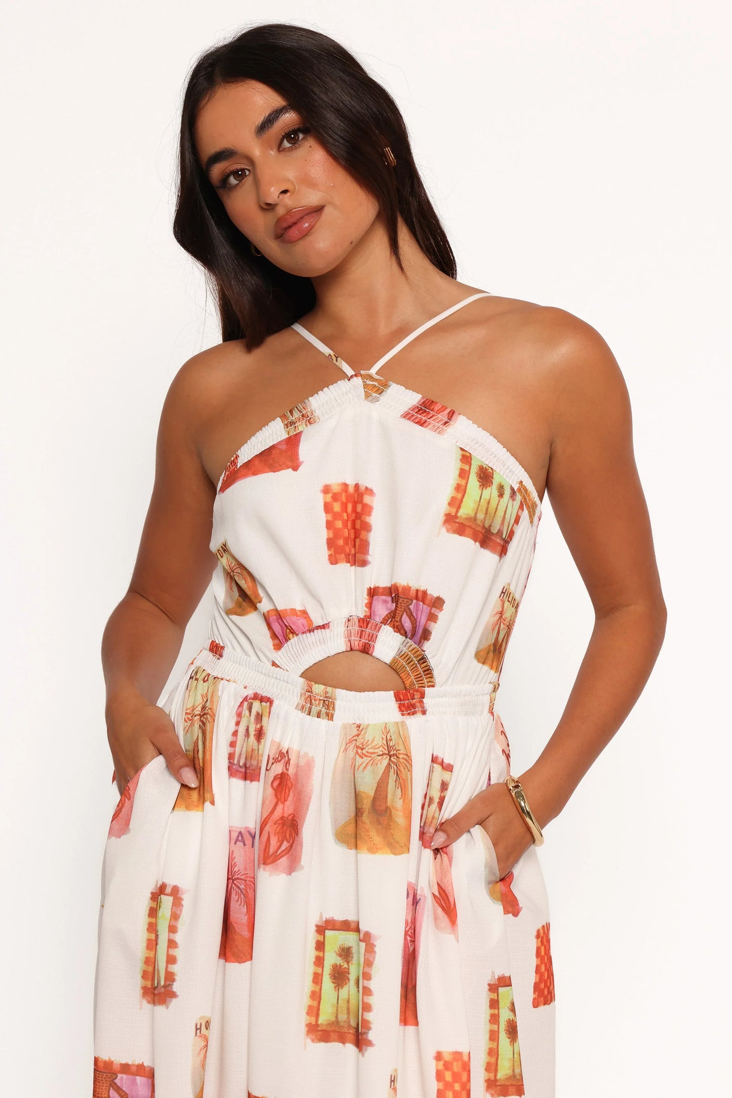 Madi Maxi Dress White Multi