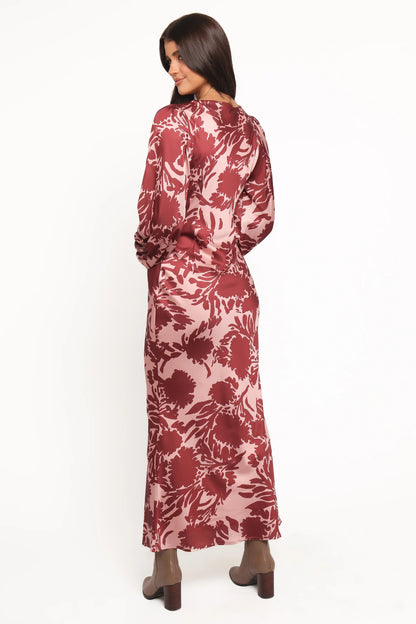 Varly Long Sleeve Dress Pale Burgundy
