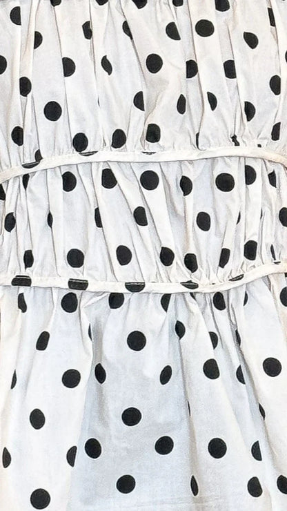 Kienna Top Cream Black Polka Dot