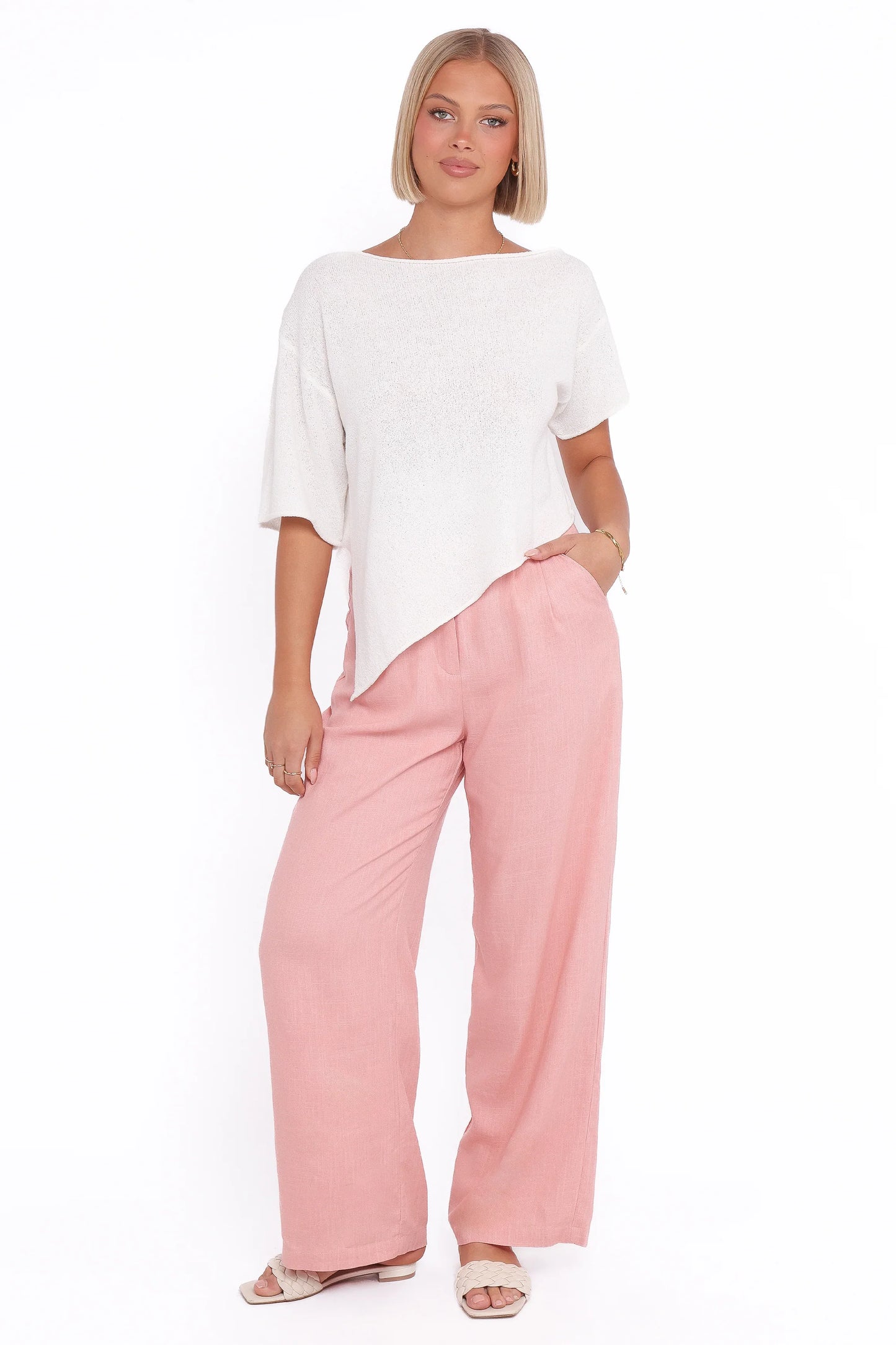 Ardena Boucle Knit Top Cream
