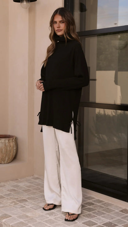 Ravio Oversized Rib Knit Black