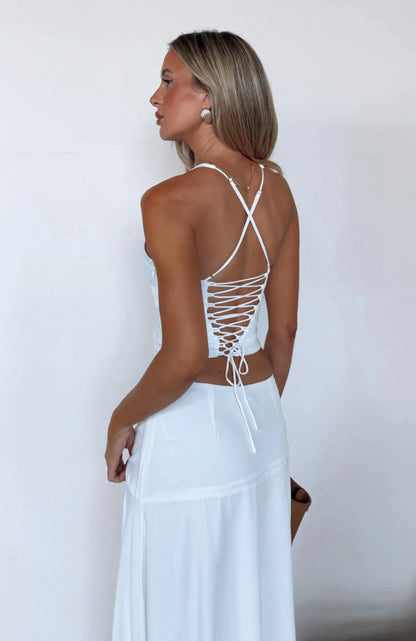 Sunbliss Halter Top White