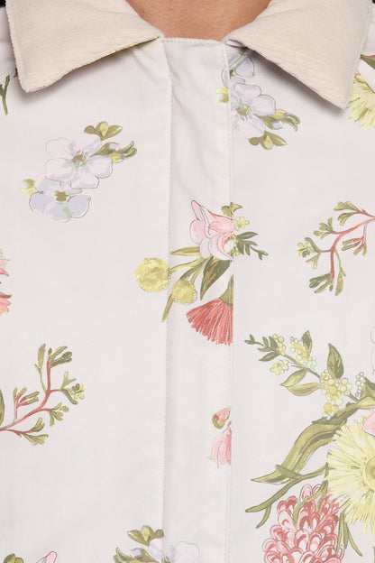 Danica Barn Jacket Khaki Floral