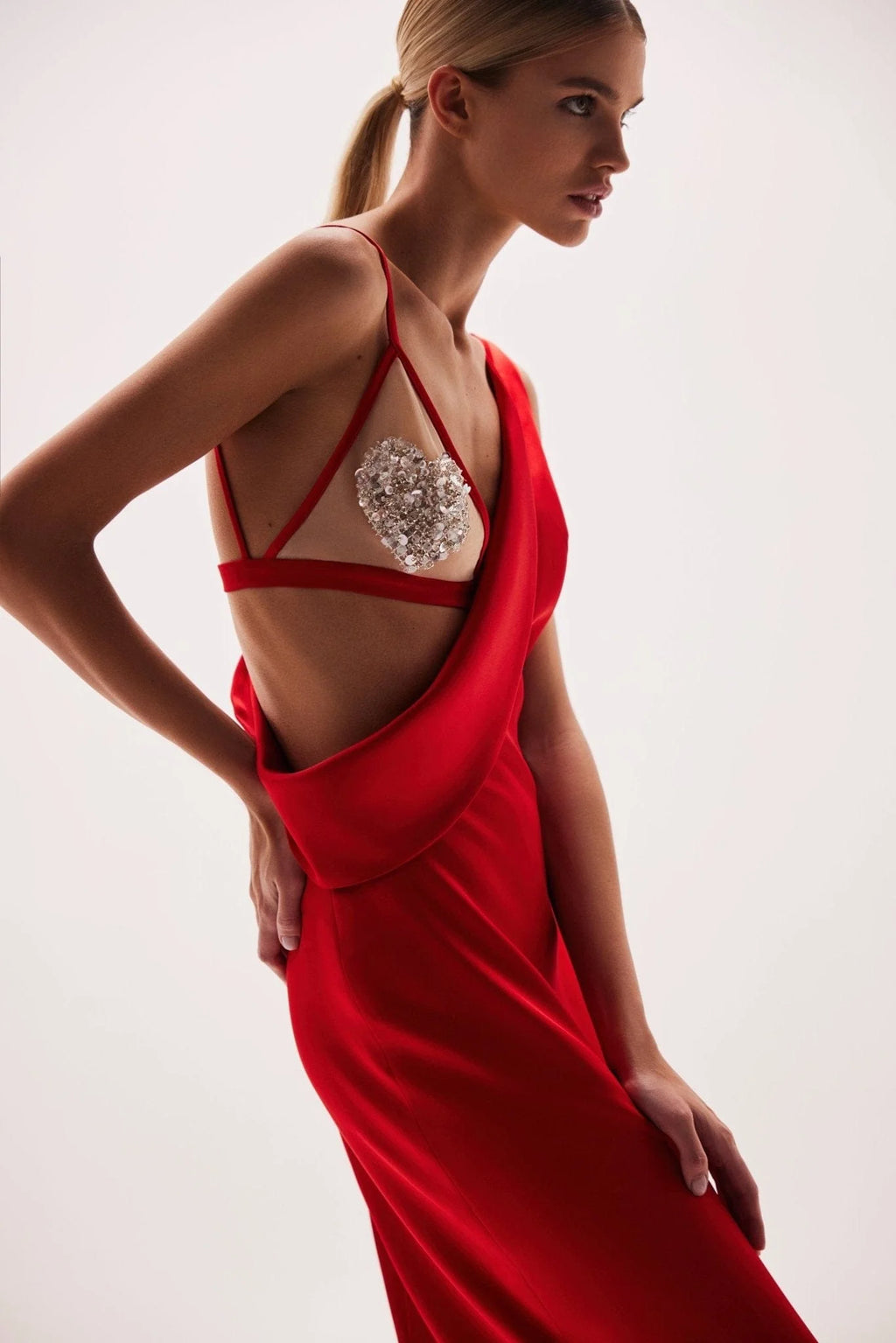 Femme fatal red maxi dress