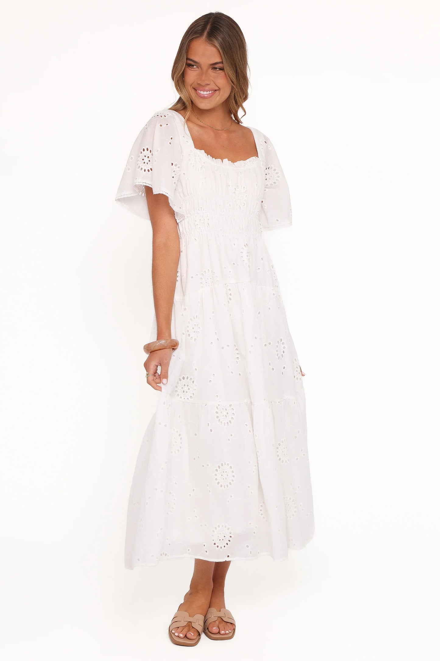 Tierney Midi Dress White