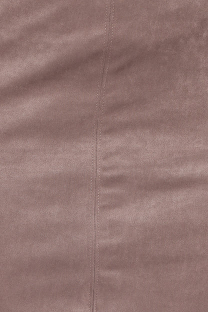 Una Suede Midi Skirt Mushroom