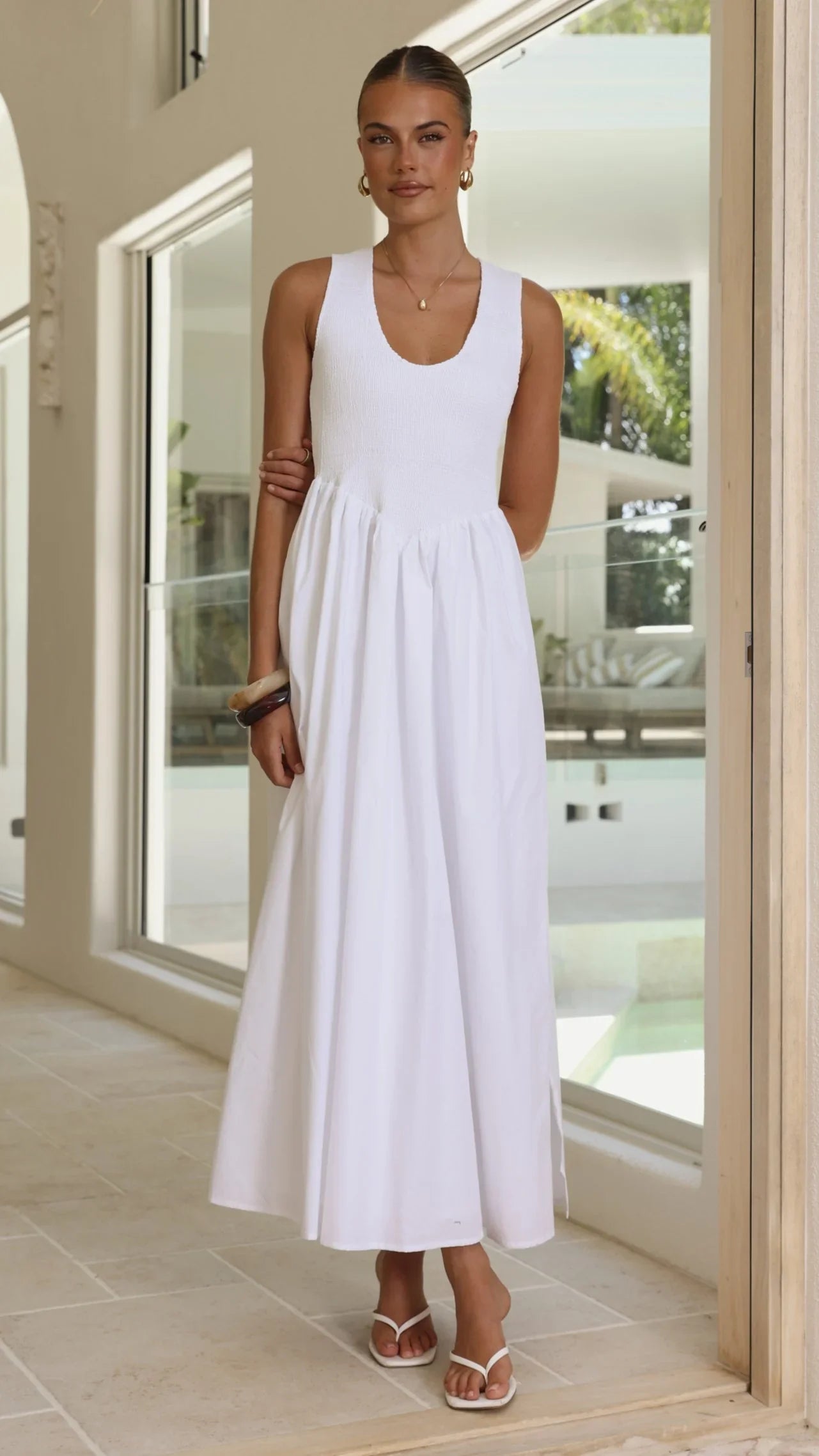 Amira Maxi Dress White