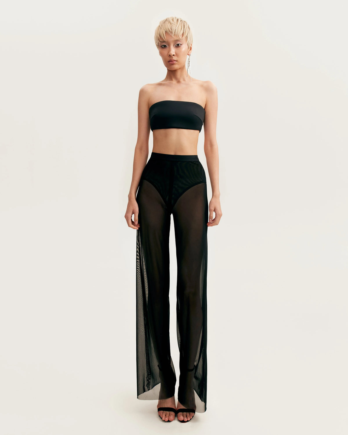 Chic sheer co ord set in black Xo Xo