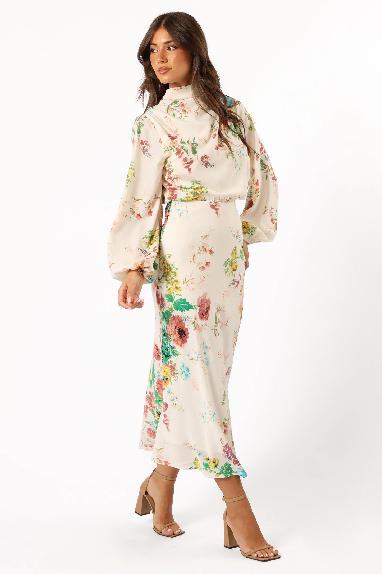 Sophia Long Sleeve Dress White Floral