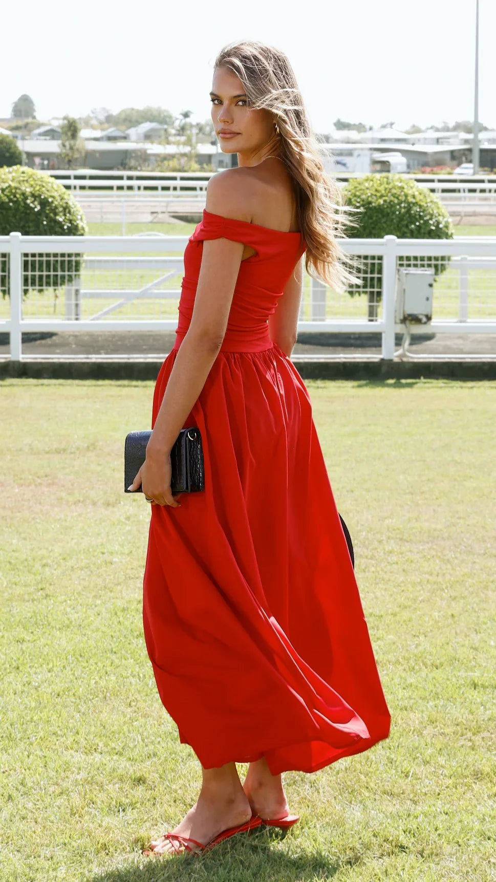 Immy Midi Dress Red