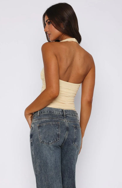Topic Of Conversation Halter Top Honey