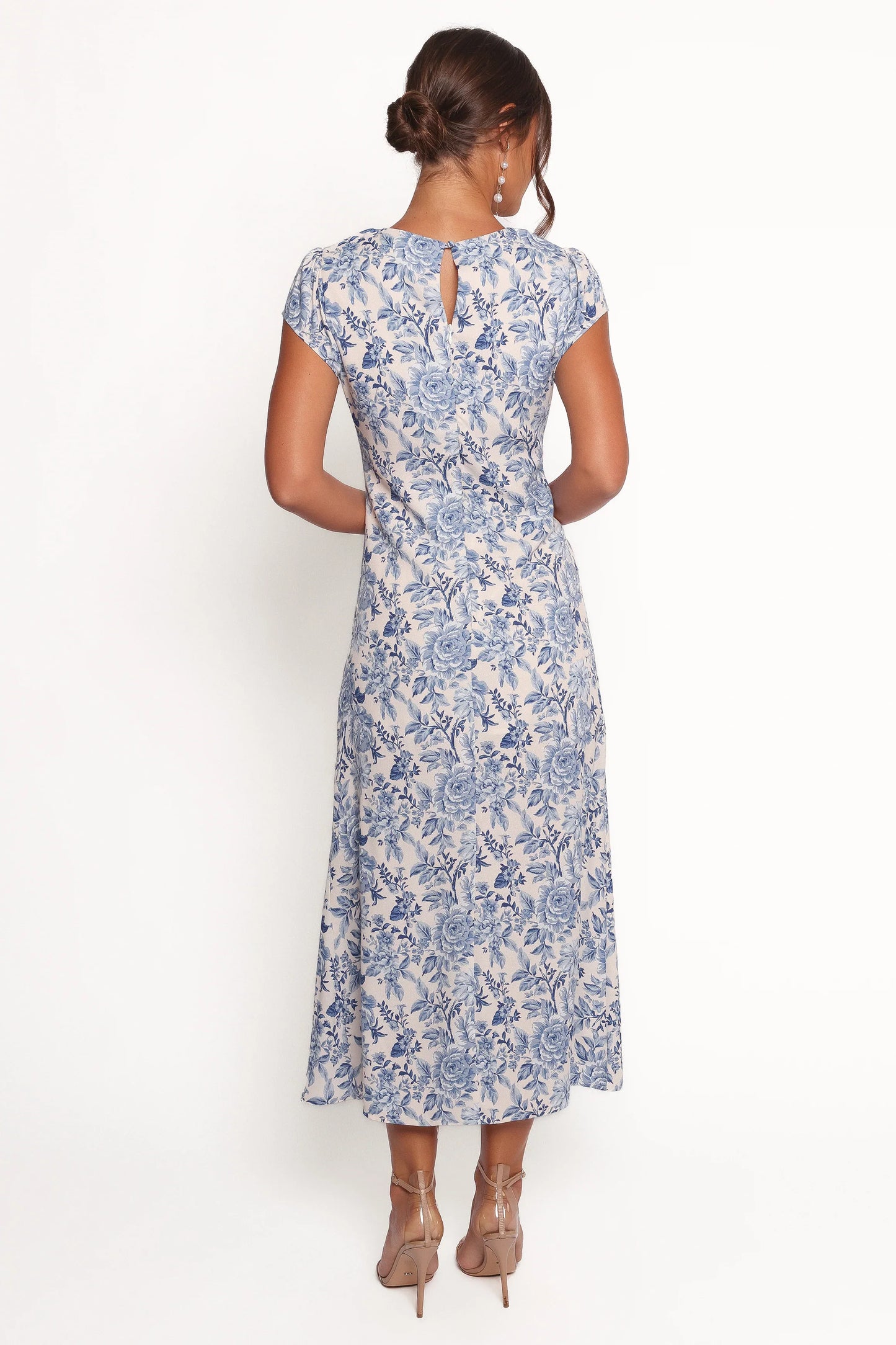 Lisbeth Midi Dress Blue Floral