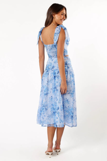 Elle Two Piece Set Blue Floral