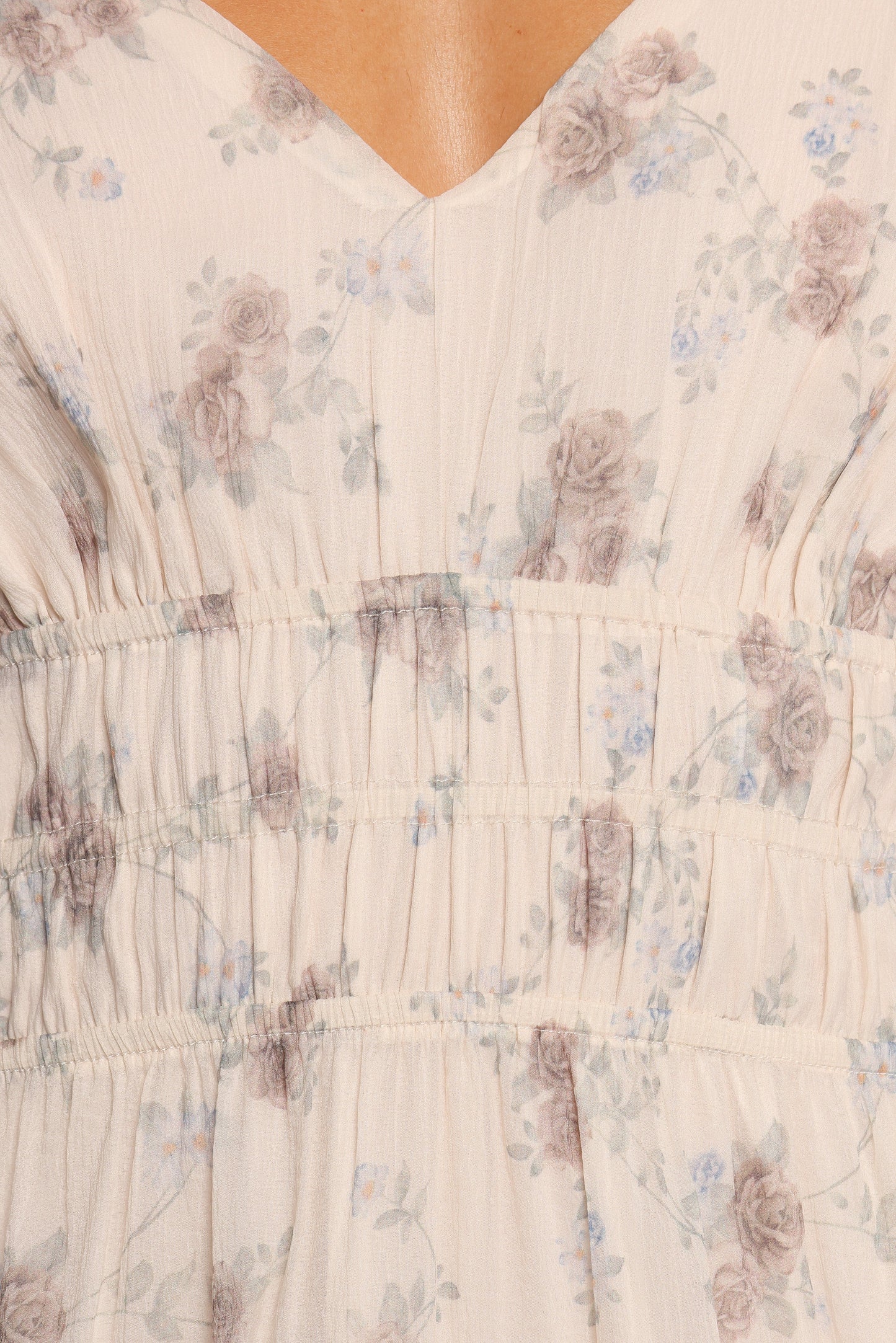 Talia Maxi Dress Cream Multi Floral