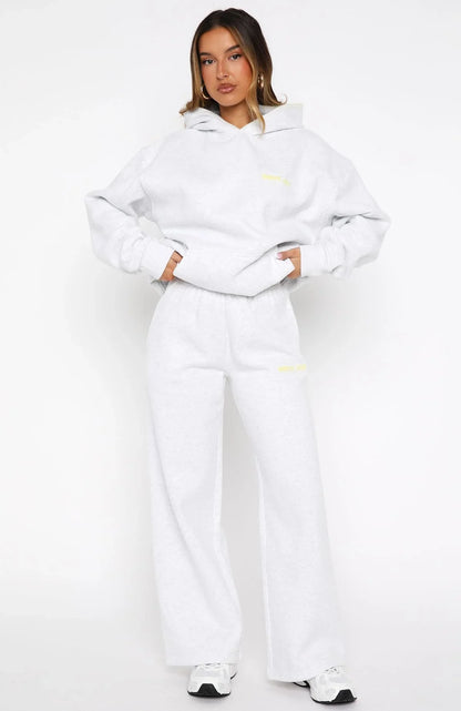 Vol 1 Wide Leg Sweatpants Grey Marle