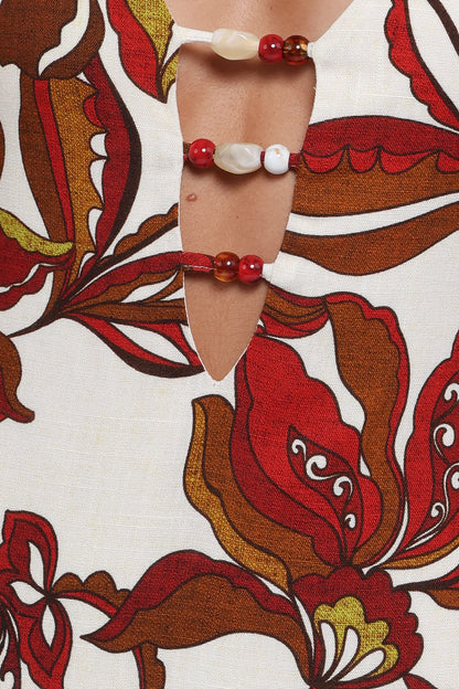 Inala Maxi Dress Brown Floral