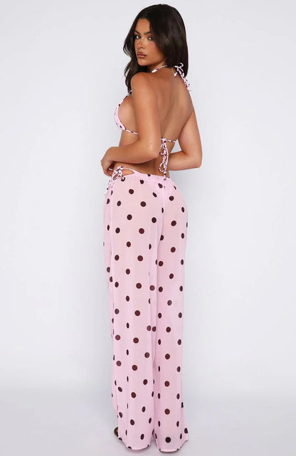 Croatian Coast Pants Pink Polka Dot