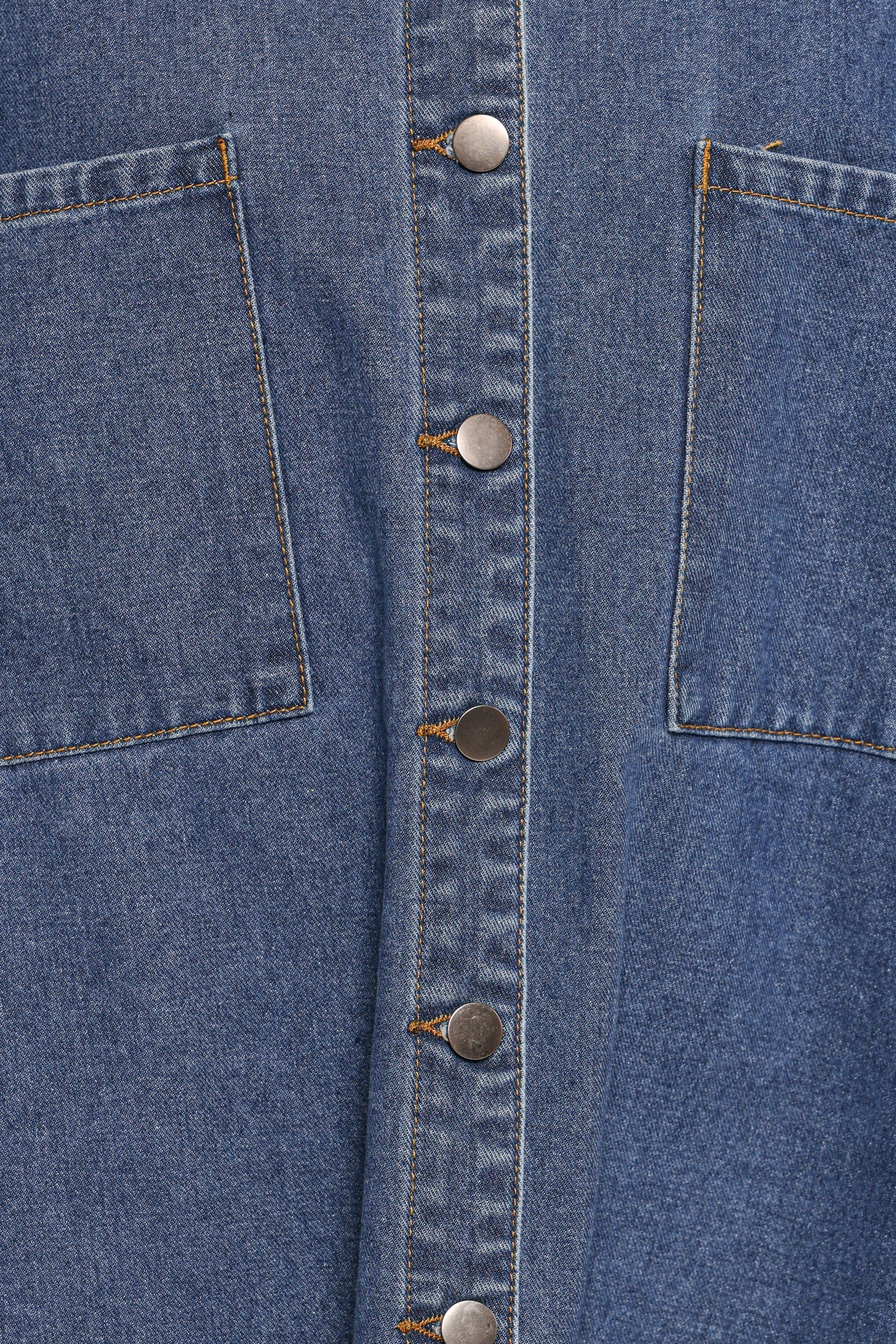 Twiggy Frayed Edge Denim Shacket Denim