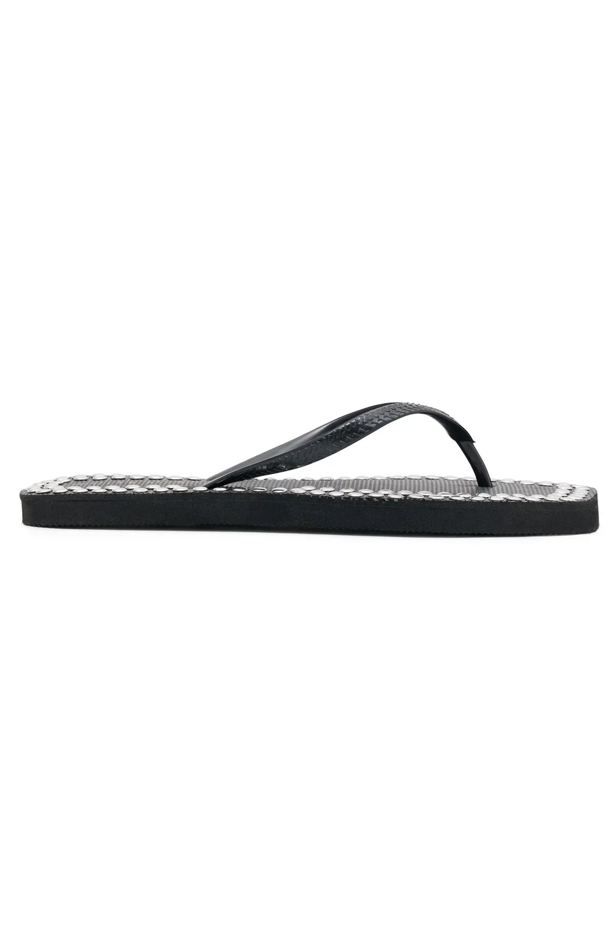 Eyre Studded Thong Sandals Black