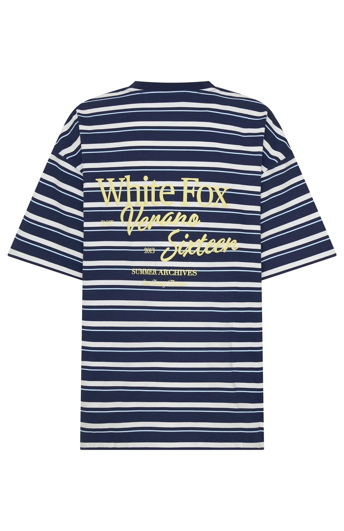 Verano Sixteen Viola Oversized Tee Navy Stripe