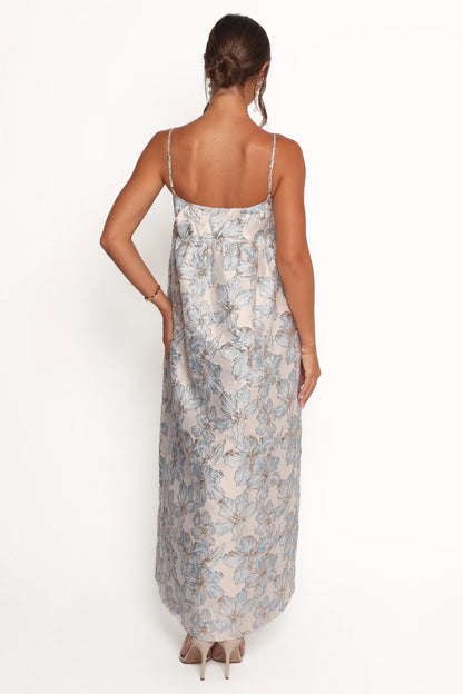 Yasmine Maxi Dress Baby Blue Floral