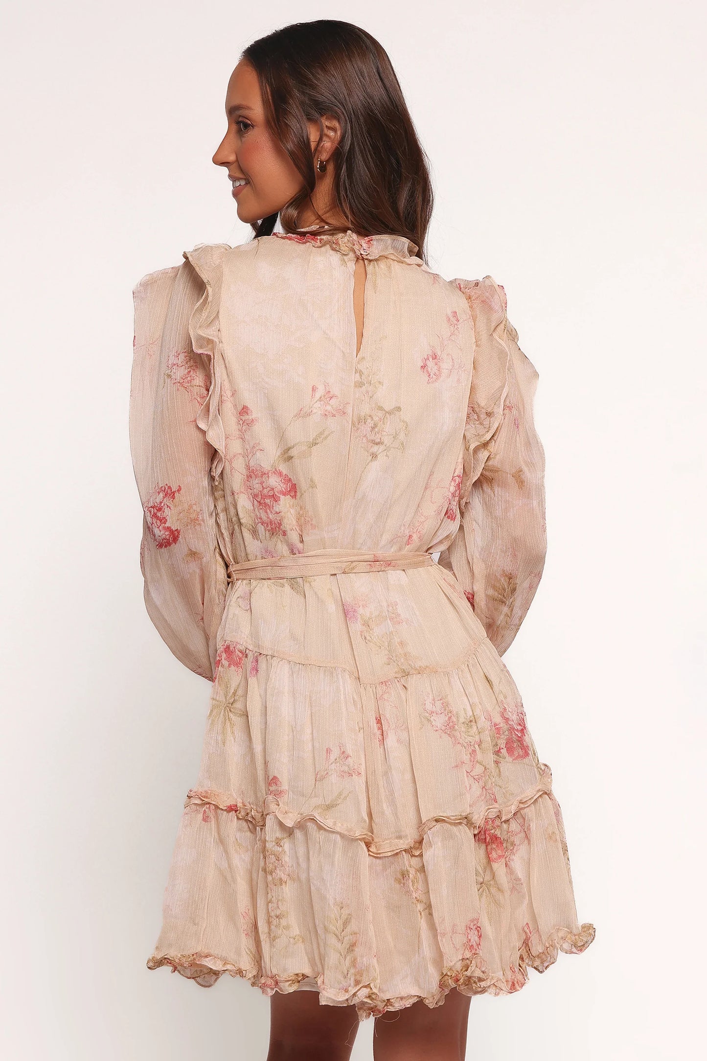 Phaedra Long Sleeve Mini Dress Soft Rose