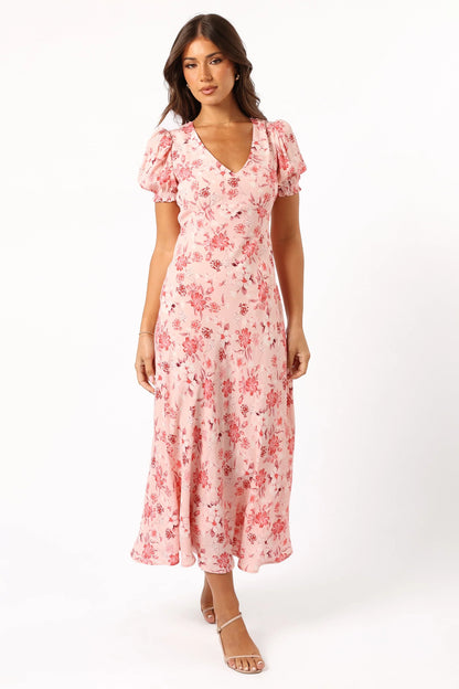 Sandra Midi Dress Blushed Garden