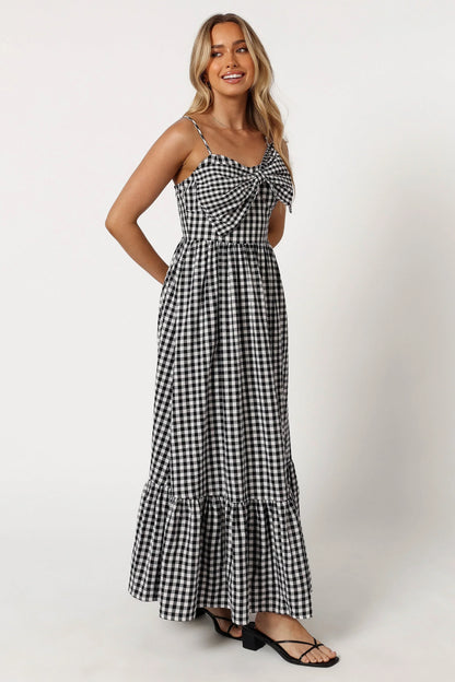Hailee Maxi Dress Black Gingham