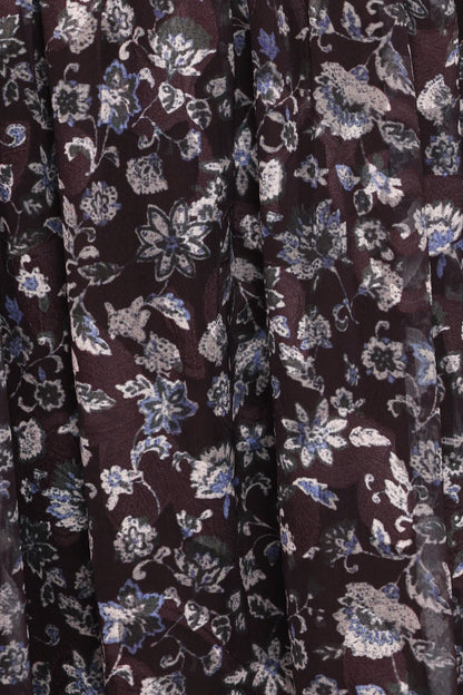 Myles Maxi Dress Brown Blue Floral