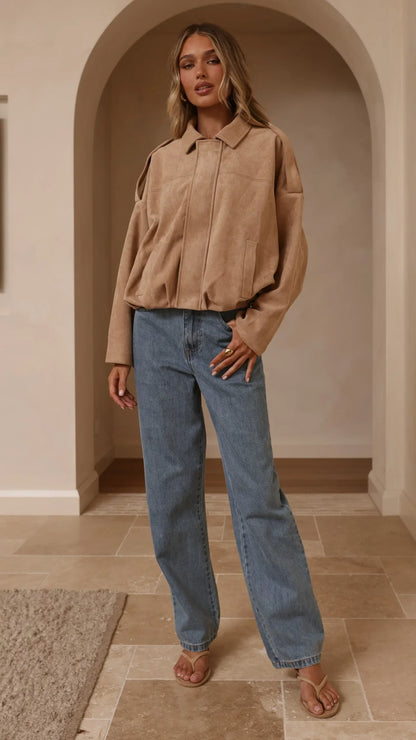 Leela Bomber Jacket Camel