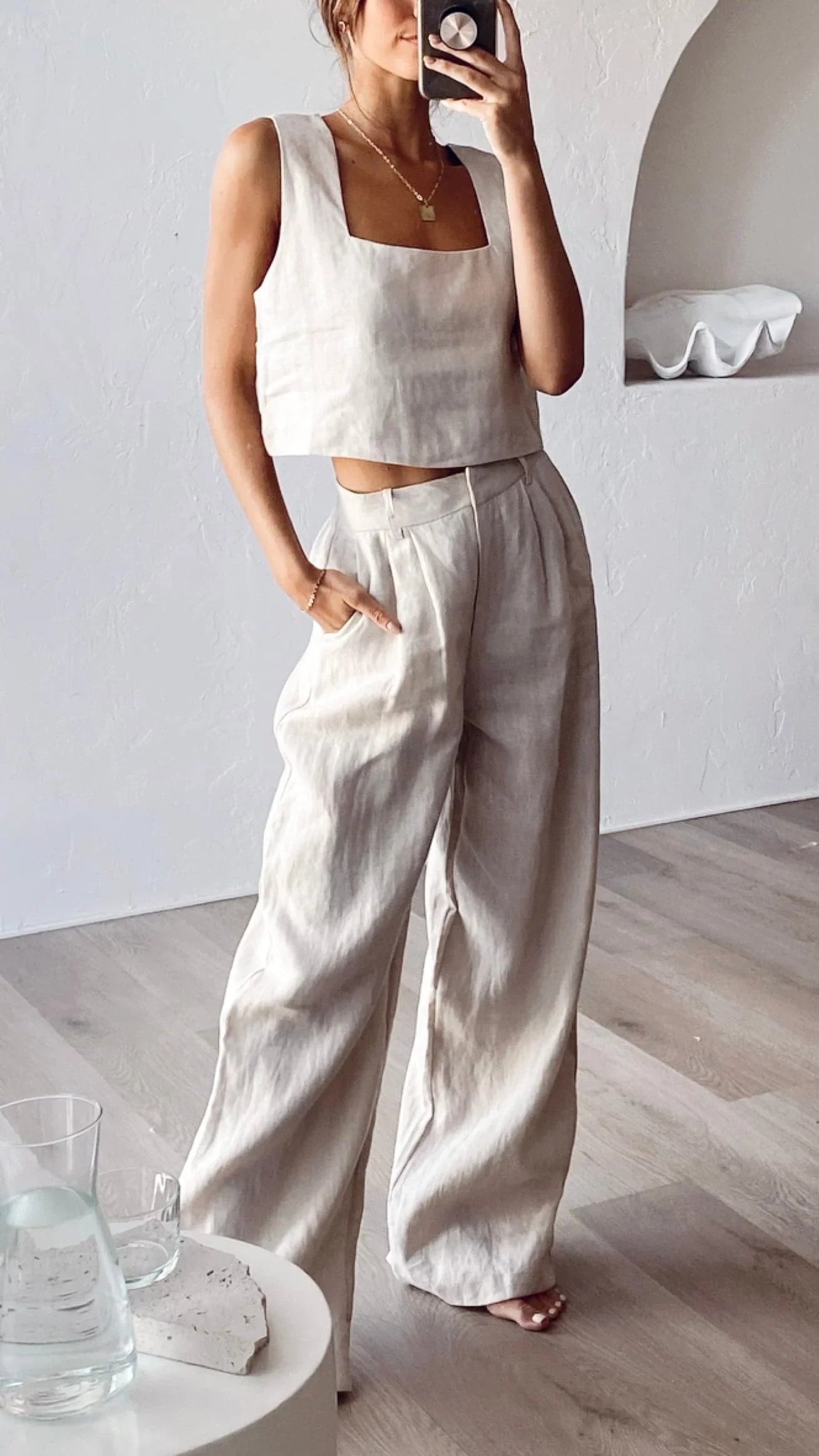 Tillie Crop Top Oatmeal