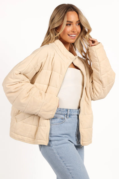 Alegra Quilted Jacket Cream