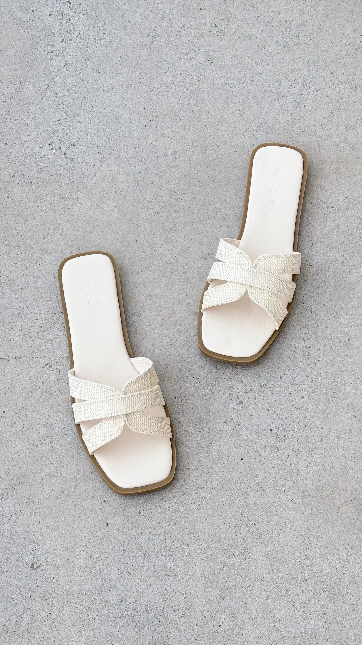 Geo Slide Cream Raffia