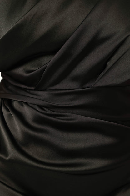 Nadia One Shoulder Maxi Dress Black