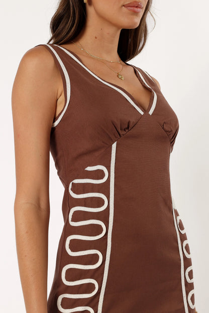 Alexa Mini Dress Chocolate