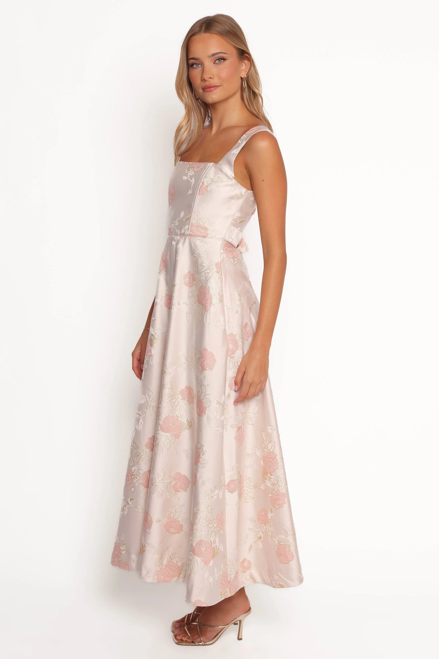 Zaria Midi Dress Pink Floral