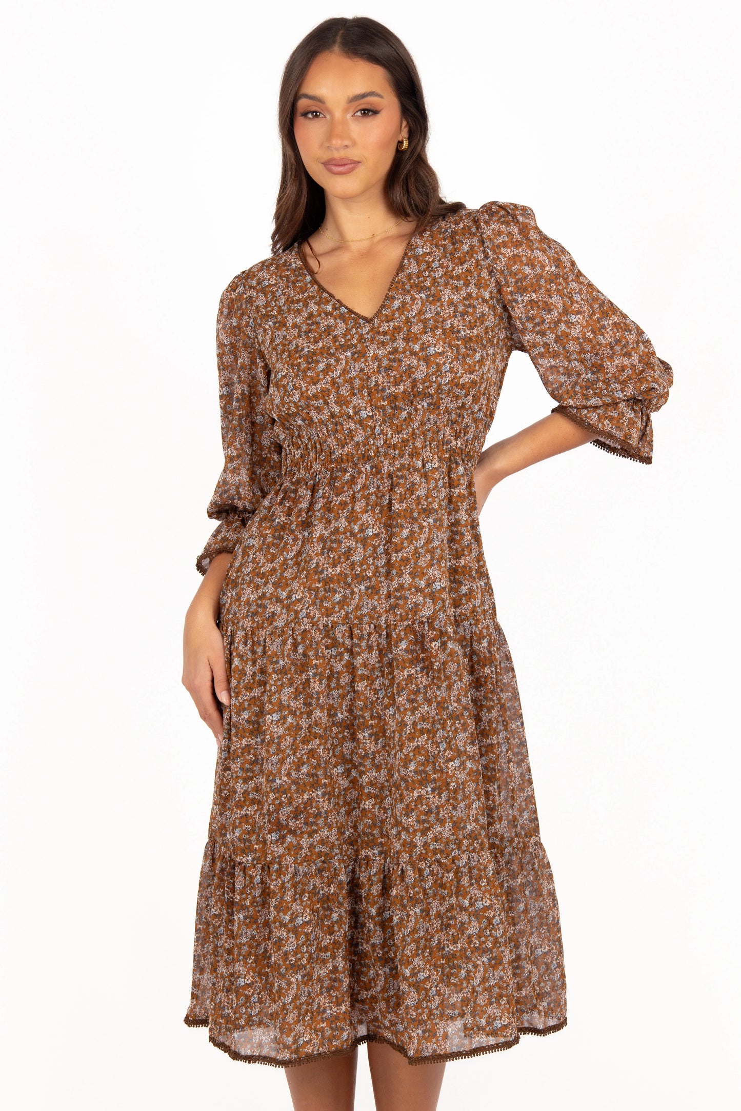 Simone Midi Dress Camel