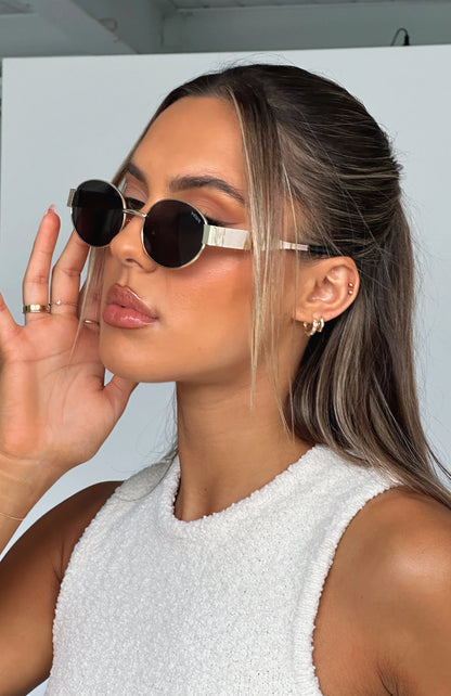 Oasis Sunglasses Gold Black