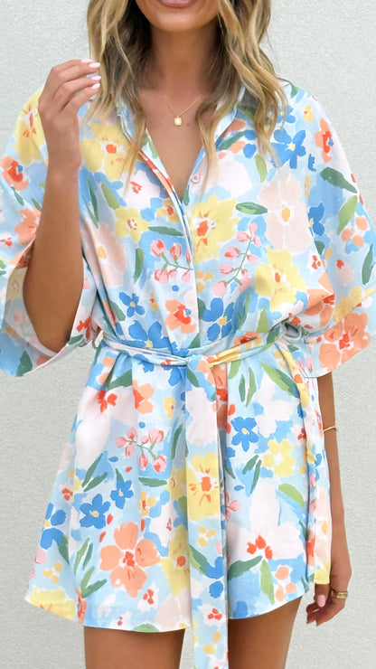 Ember Playsuit Blue Summer