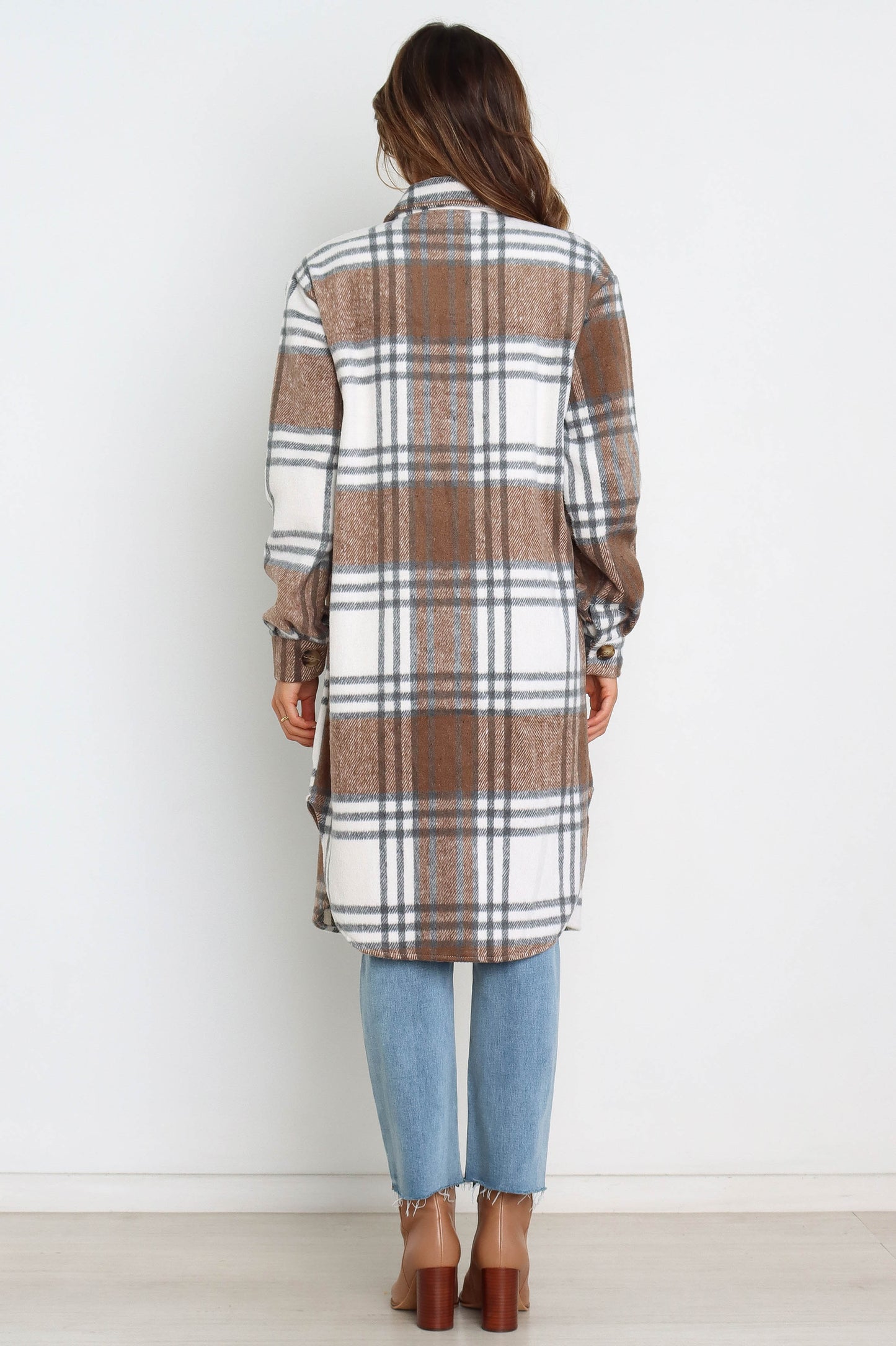 Dion Shacket Brown Check