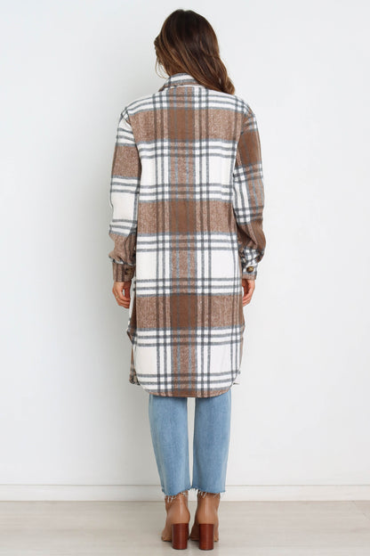 Dion Shacket Brown Check