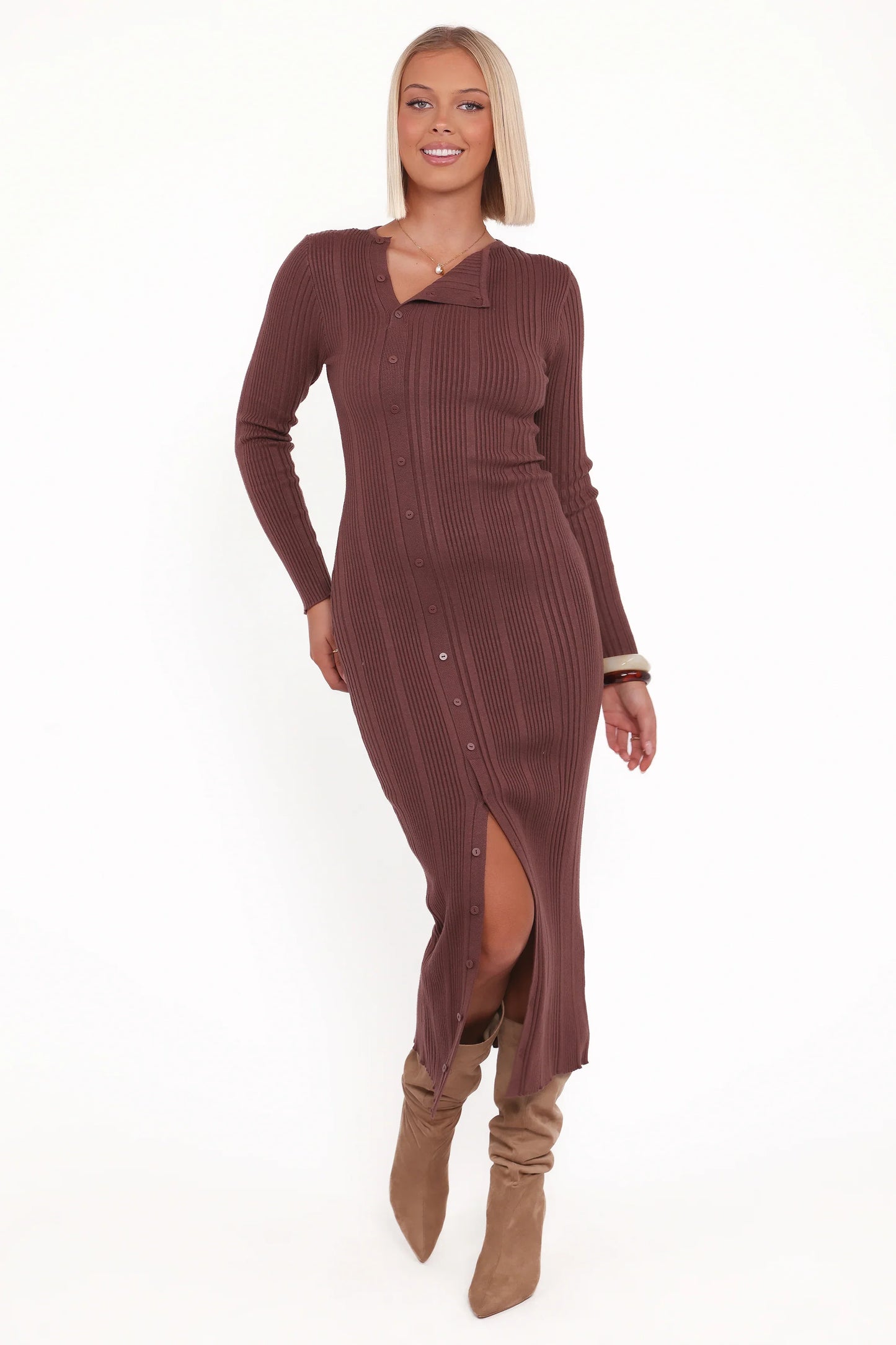 Valia Midi Dress Espresso