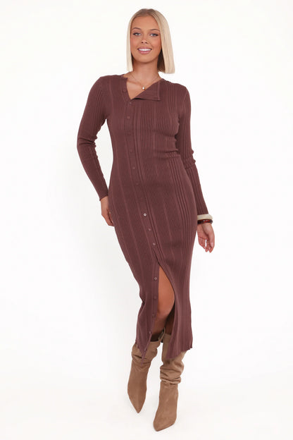 Valia Midi Dress Espresso