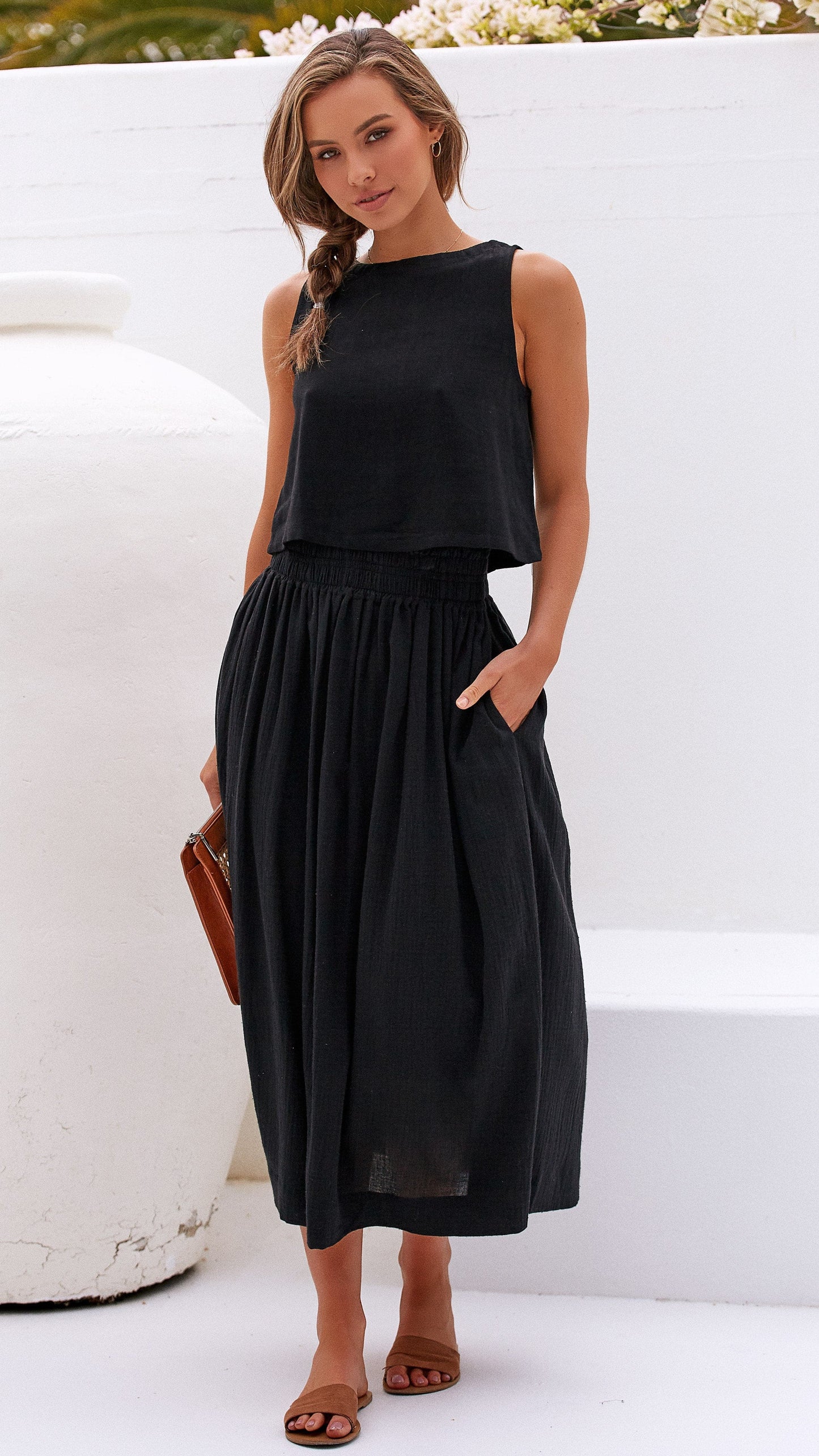 Persephone Crop Top Black