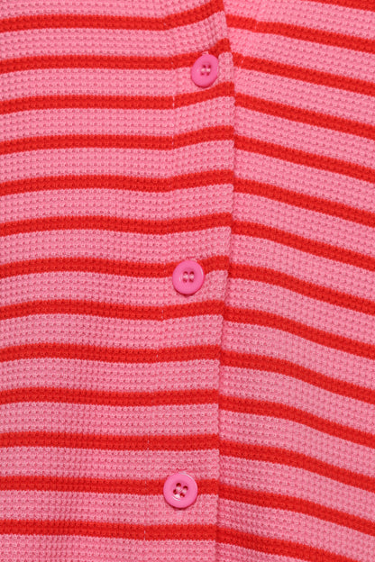 Alden Cotton Knit Set Pink Red Stripe